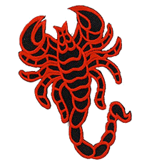 BLACK AND RED SCORPION