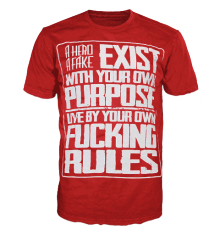 A HERO A FAKE - LYRICS RED